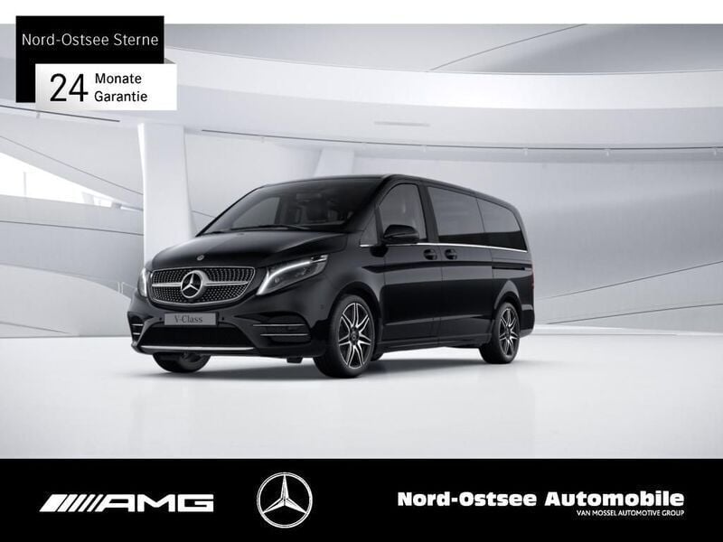 Obsidianschwarz metallic Gebraucht 2021 Mercedes V300 Exclusive Van / Kleinbus | 61.890 € (Superpreis) - Bild 1/3