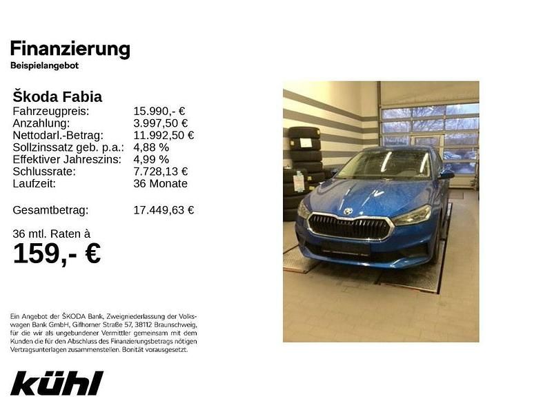 Gebraucht Skoda Fabia Tour 95 PS (69 kW) 2022 Blau Kleinwagen