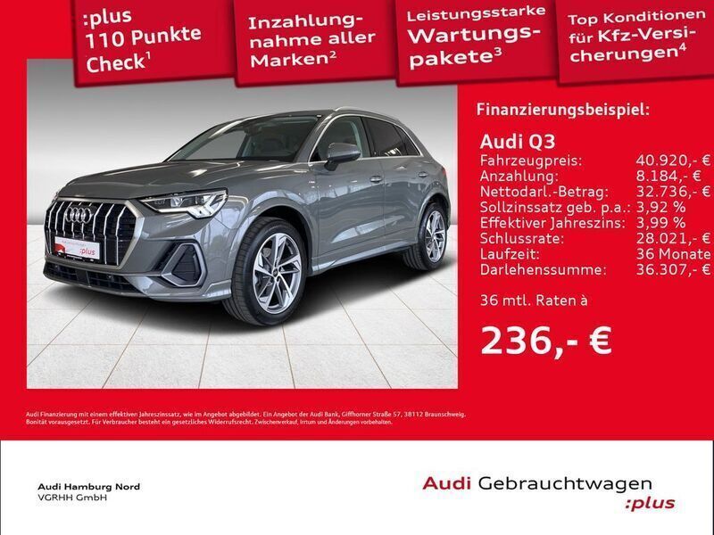 Z7 chronosgrau metallic Gebraucht 2024 Audi Q3 S-Line SUV | 42.430 € (Fairer Preis) - Bild 1/3