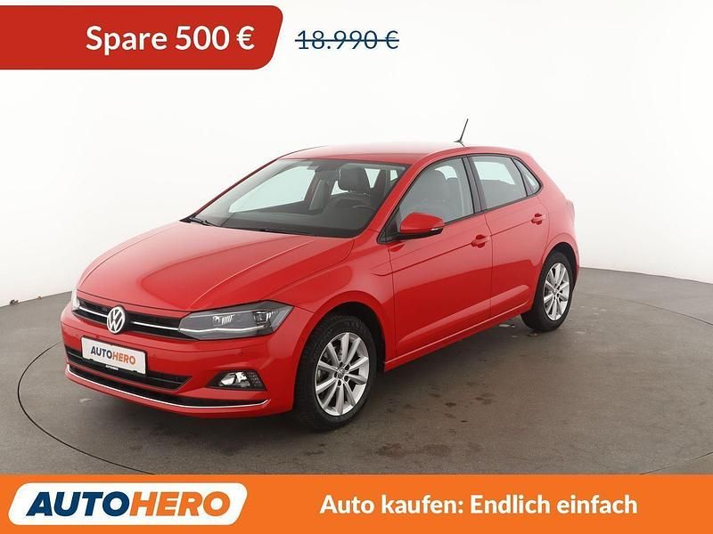 Rot Gebraucht 2018 VW Polo Highline Kleinwagen | 18.490 € (Fairer Preis) - Bild 1/3
