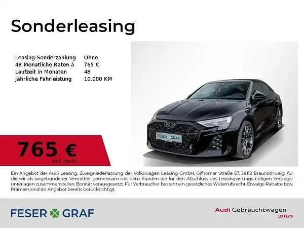 Mythosschwarz metallic Gebraucht 2025 Audi RS3 Ambiente Kleinwagen | 67.990 € (Fairer Preis) - Bild 1/4