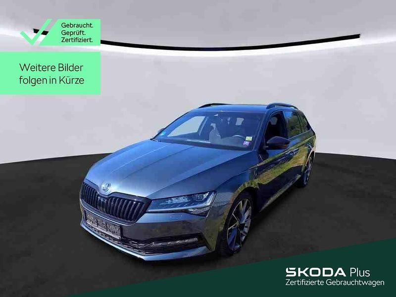 Quarzgrau metallic Gebraucht 2021 Skoda Superb SportLine Kombi | 26.930 € (Fairer Preis) - Bild 1/4