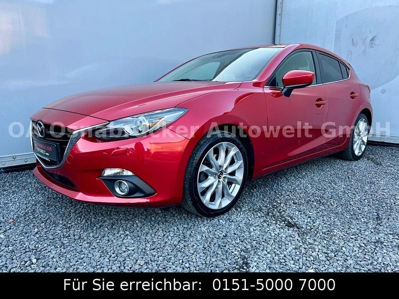 Rot Gebraucht 2015 Mazda 3 Sports-Line Limousine | 15.800 € (Teuer) - Bild 1/3