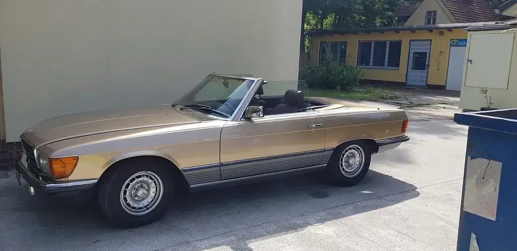 Gebraucht Mercedes SL500 241 PS (177 kW) 1985 Gold Cabrio