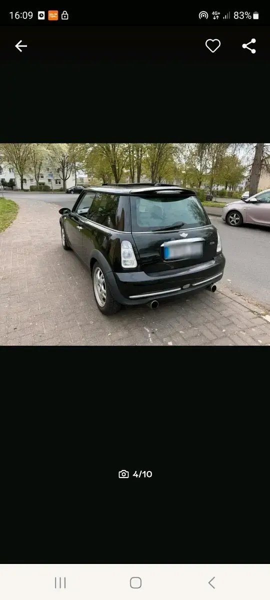 Second-hand Mini ONE 125 CP (91 kW) 2005 Negru Hatchback