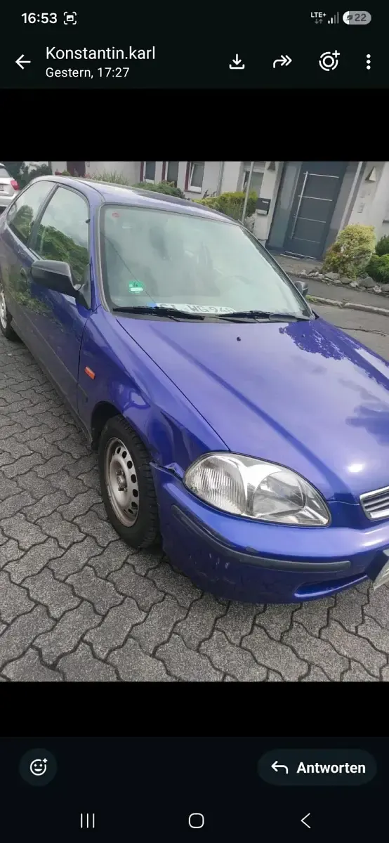 Gebraucht Honda Civic 75 PS (55 kW) 1998 Blau Kleinwagen