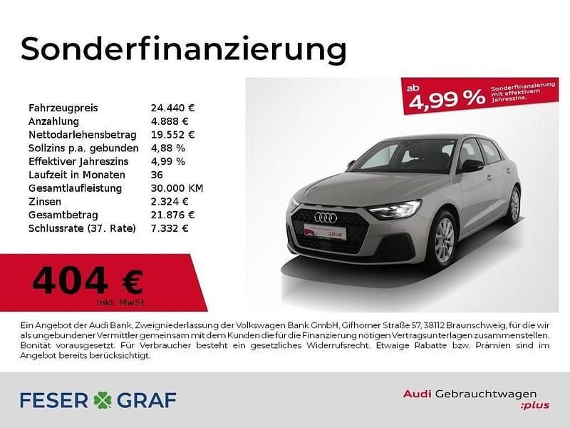 N8 tausilber metallic Gebraucht 2025 Audi A1 Sportback Comfort Kleinwagen | 24.440 € (Guter Preis) - Bild 1/4