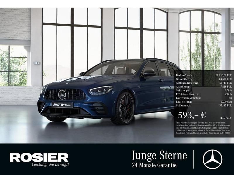 Blau / nautikblau Gebraucht 2022 Mercedes E53 AMG AMG Kombi | 68.990 € - Bild 1/3
