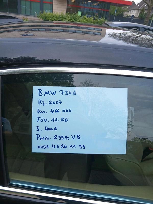 Second-hand BMW 730 231 CP (169 kW) 2007 Negru Berlinǎ