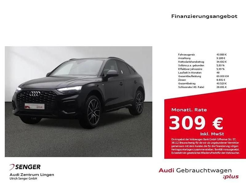 Mythosschwarz metallic Gebraucht 2022 Audi Q5 Sportback S-Line SUV | 43.880 € (Guter Preis) - Bild 1/1