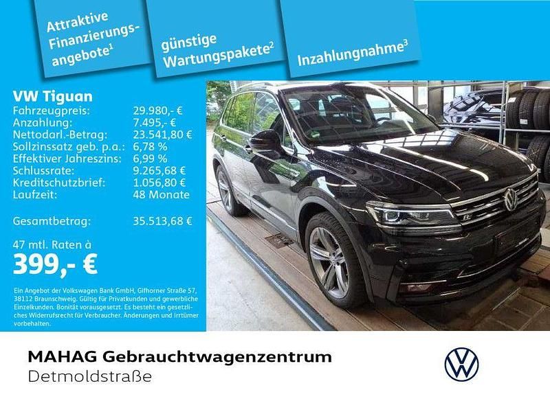 Schwarz Gebraucht 2020 VW Tiguan R-line SUV | 29.980 € (Guter Preis) - Bild 1/2