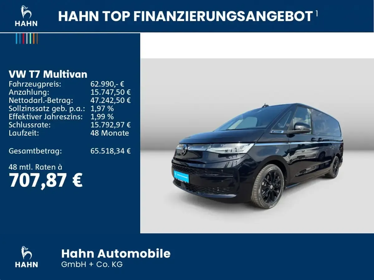 Gebraucht VW Multivan Style 204 PS (150 kW) 2025 Schwarz Van / Kleinbus