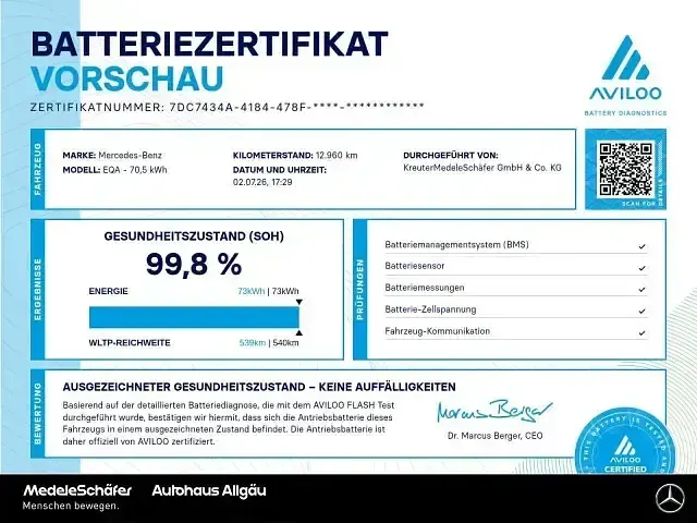 Gebraucht Mercedes EQA250+ Progressive 150 kW (204 PS) 2025 lack kosmosschwarz SUV
