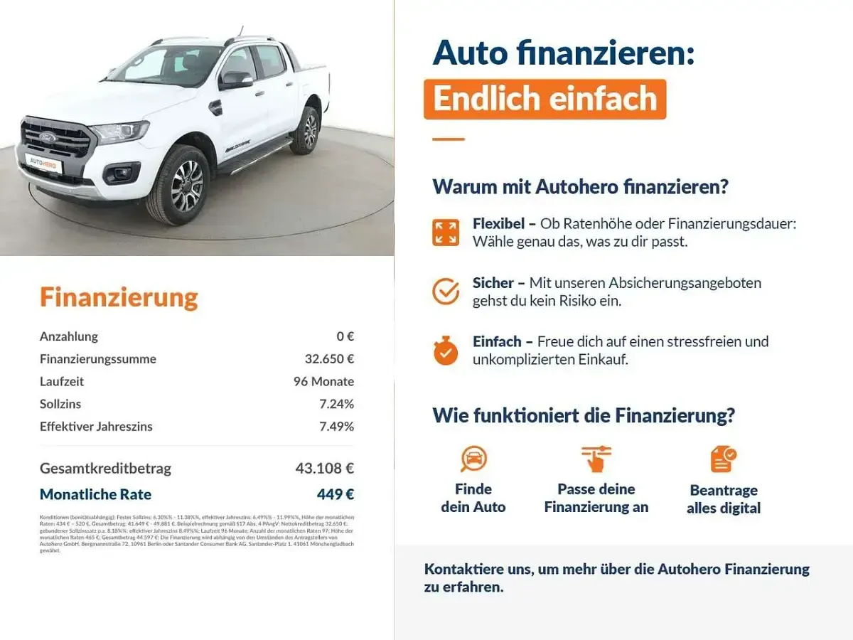 Gebraucht Ford Ranger Wildtrack 212 PS (155 kW) 2022 Frozen white Pickup