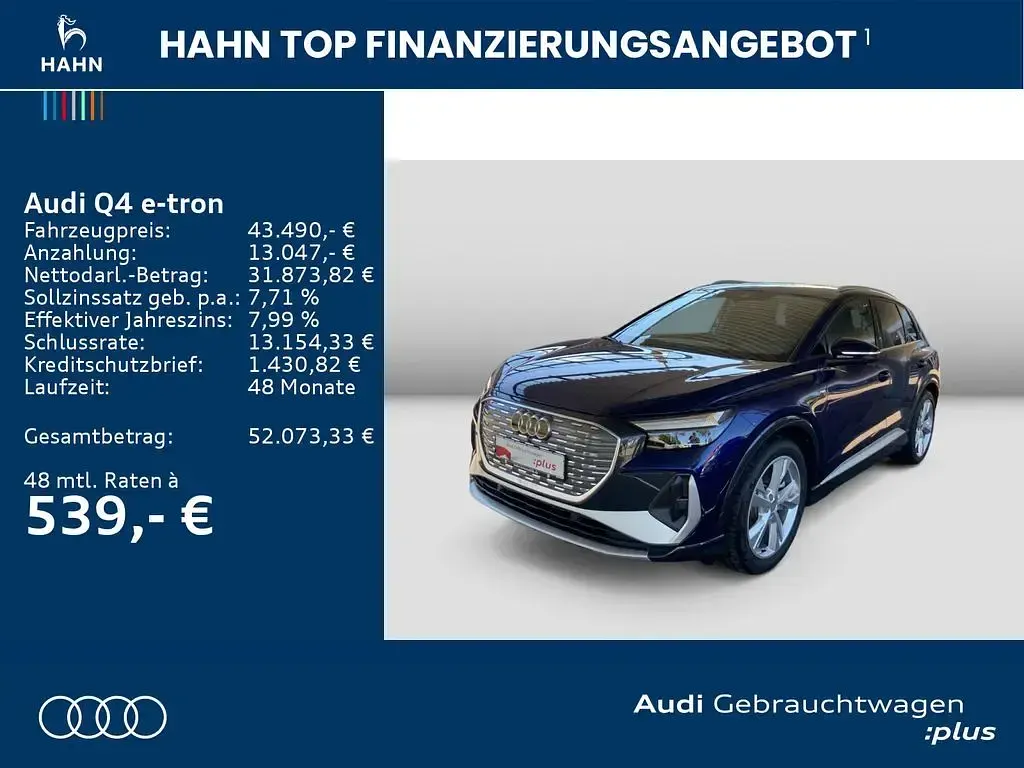 Gebraucht Audi Q4 e-tron S-Line 210 kW (286 PS) 2025 Navarrablau metallic SUV