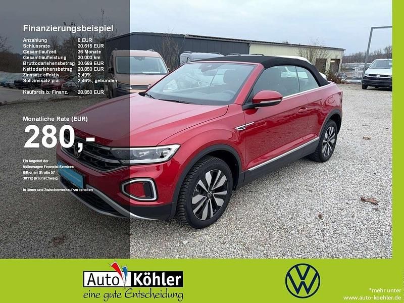 Gebraucht VW T-Roc Cabriolet Move 150 PS (110 kW) 2024 Kings red metallic Cabrio