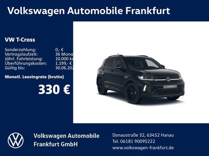 Schwarz Neu 2025 VW T-Cross R-line SUV | 33.395 € (Teuer) - Bild 1/4