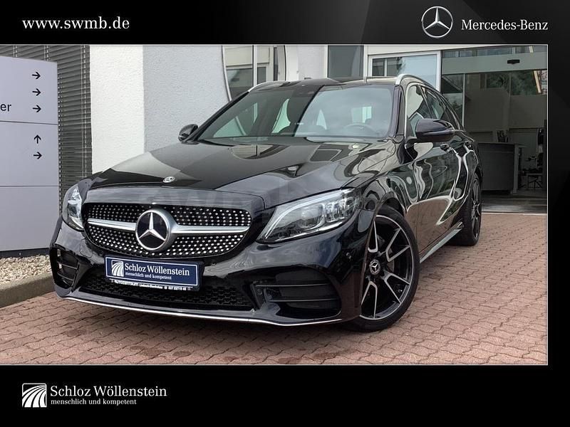 Schwarz Gebraucht 2018 Mercedes C220 AMG Kombi | 27.970 € (Teuer) - Bild 1/4