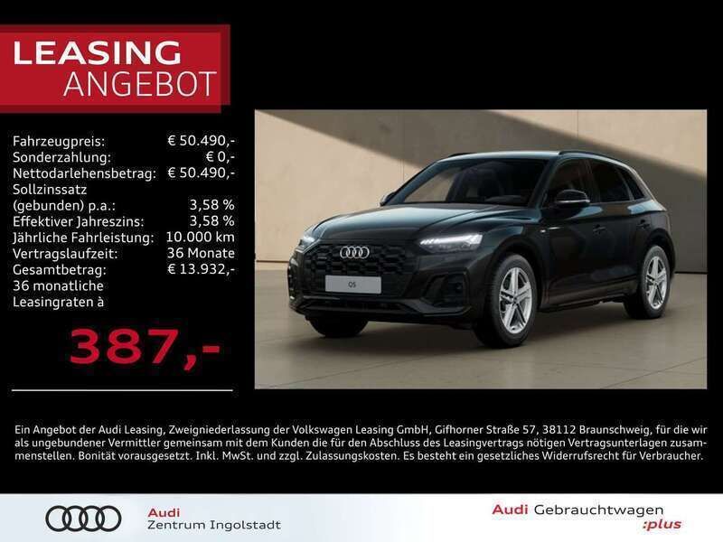 Mythosschwarz metallic Gebraucht 2024 Audi Q5 S-Line SUV | 50.490 € (Fairer Preis) - Bild 1/3