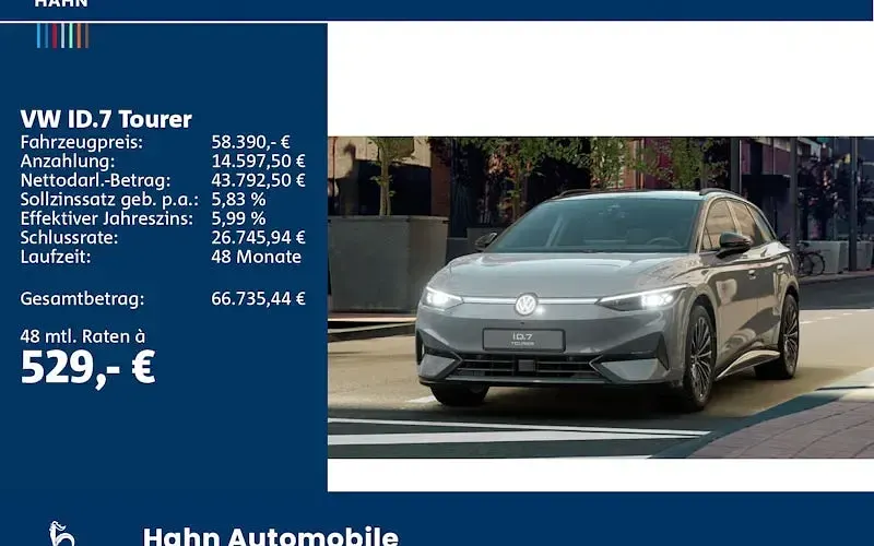 Nowe VW ID.7 Pro 210 kW (286 KM) 2026 Szary Kombi