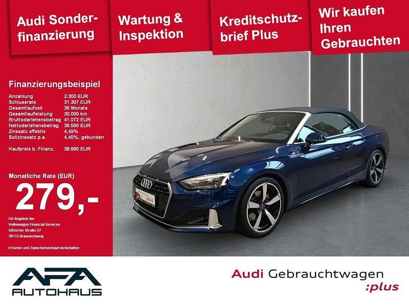 Blau Gebraucht 2024 Audi A5 Cabriolet Advanced Cabrio | 38.890 € (Superpreis) - Bild 1/4