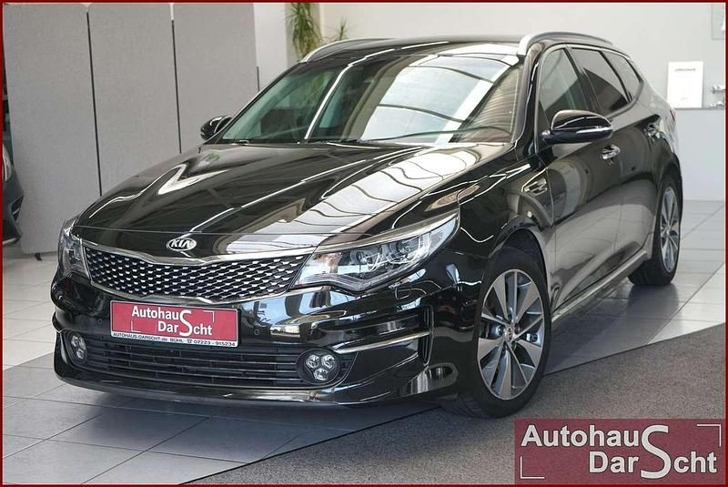 Auroraschwarz met. auroraschwarz met. Gebraucht 2017 Kia Optima Spirit Kombi | 16.483 € (Etwas zu teuer) - Bild 1/4