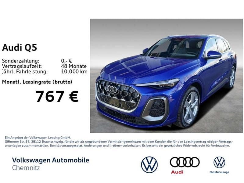 6i ultrablau metallic Gebraucht 2025 Audi Q5 S-Line SUV | 67.930 € (Fairer Preis) - Bild 1/4