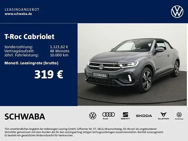 Gebraucht VW T-Roc Cabriolet R-line 150 PS (110 kW) 2023 Grau Cabrio