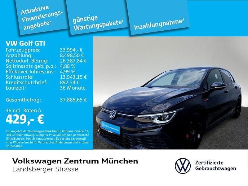 Schwarz Gebraucht 2023 VW Golf VIII GTI Clubsport Limousine | 33.994 € (Fairer Preis) - Bild 1/2