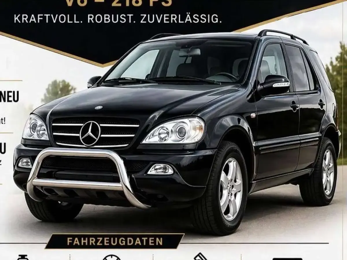 Gebraucht Mercedes ML320 218 PS (160 kW) 2000 Schwarz SUV