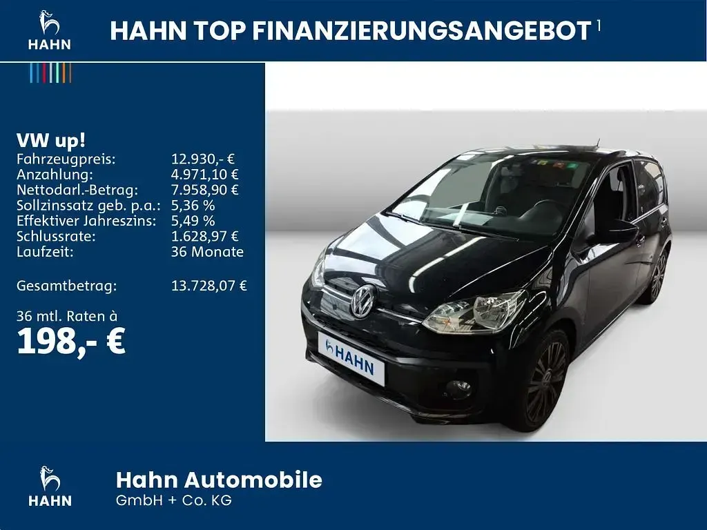 Gebraucht VW up! Sound 75 PS (55 kW) 2017 Black pearl Kleinwagen