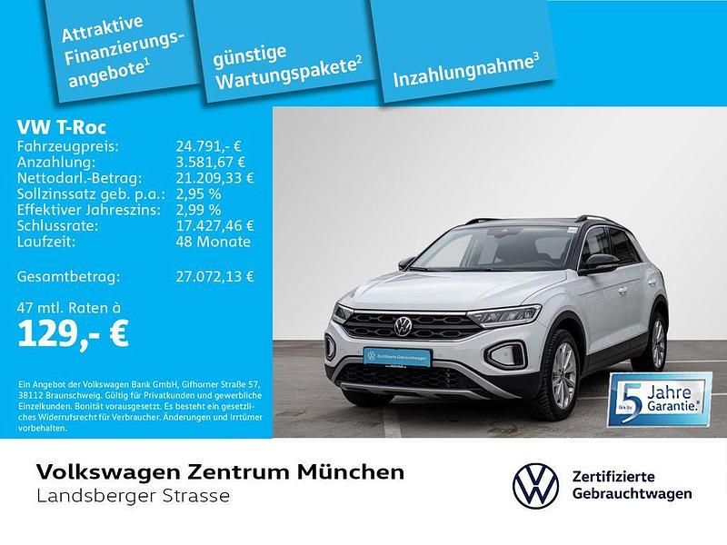 Gebraucht VW T-Roc Life 150 PS (110 kW) 2024 Weiß SUV