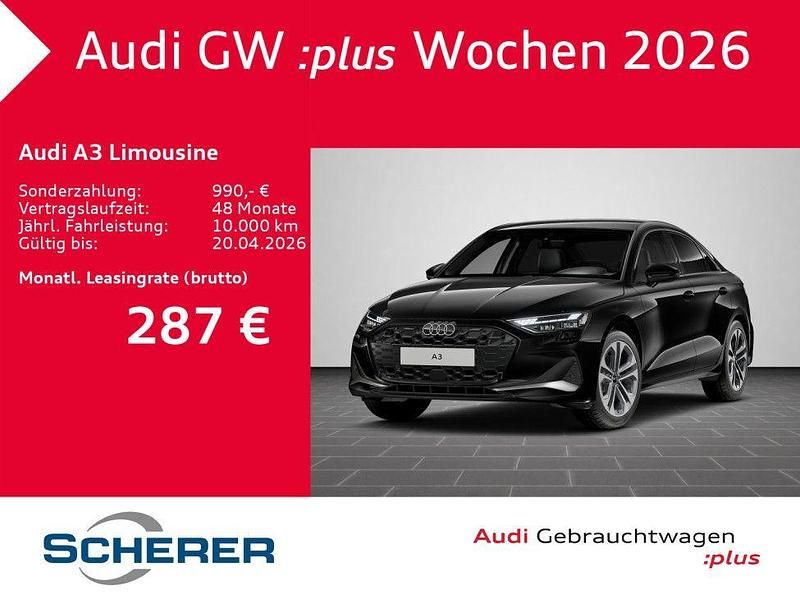 Gebraucht Audi A3 Advanced Plus 150 PS (110 kW) 2025 Mythosschwarz metallic Limousine