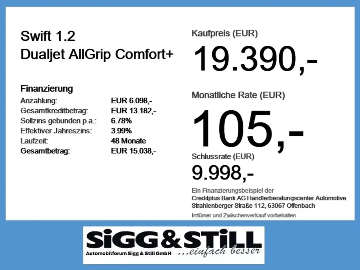 Neu Suzuki Swift Comfort+ 83 PS (61 kW) 2026 Gelb Kleinwagen