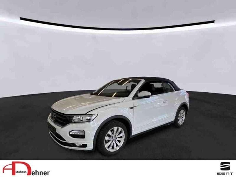 Pure white (weiß) Gebraucht 2021 VW T-Roc Cabriolet R-line Cabrio | 21.480 € (Superpreis) - Bild 1/4