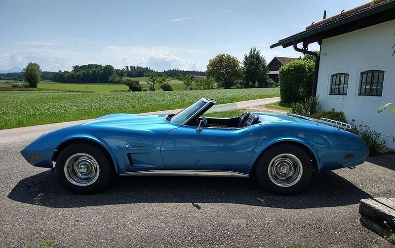 Blau Gebraucht 1974 Corvette C3 Cabrio | 31.500 € - Bild 1/4