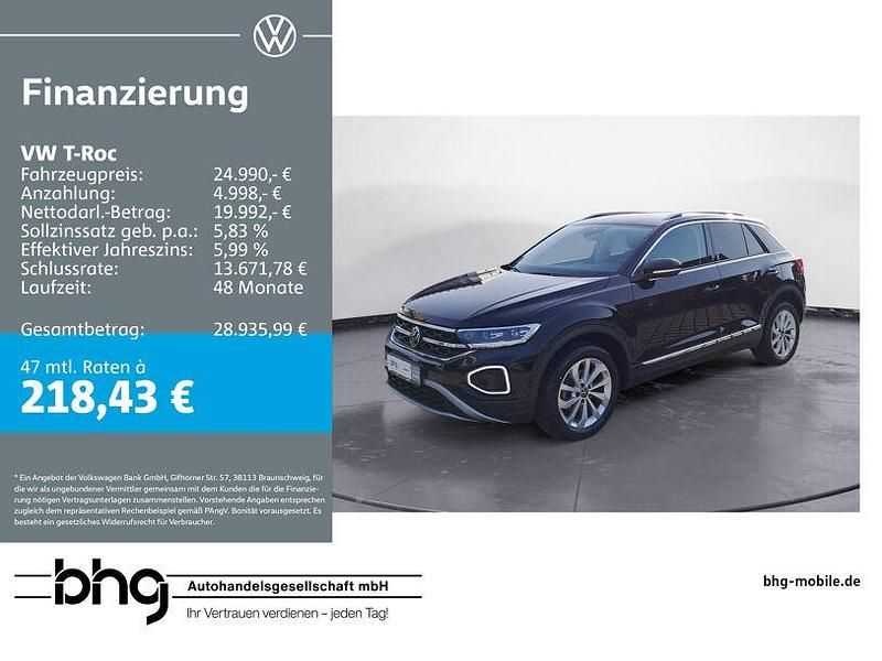 Gebraucht VW T-Roc Style 150 PS (110 kW) 2022 Schwarz SUV