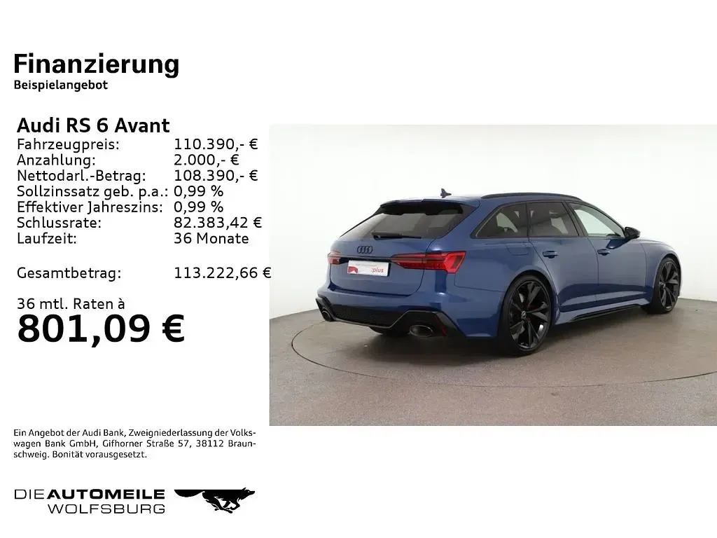 Gebraucht Audi RS6 Ambiente 600 PS (441 kW) 2025 Blau Kombi