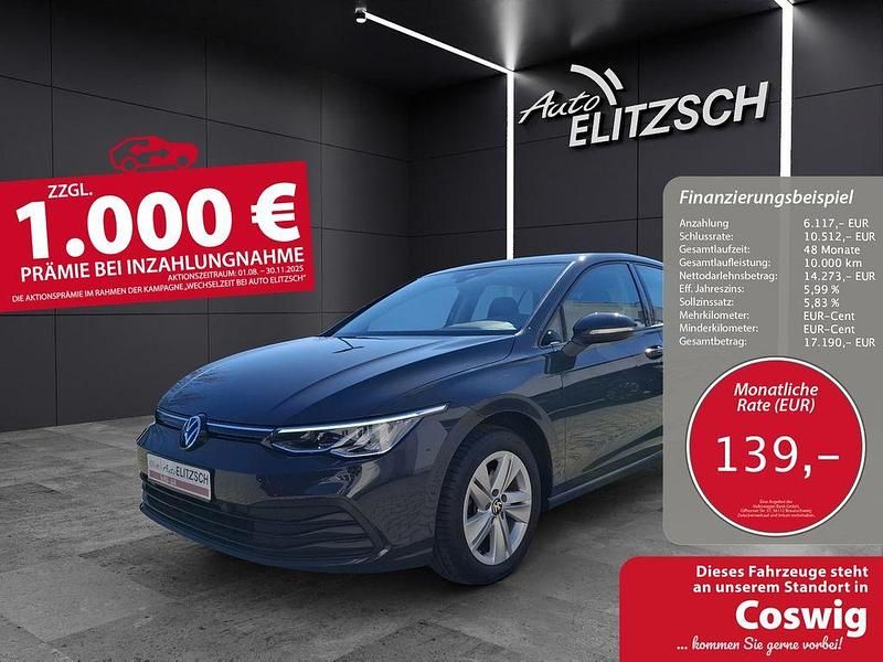 Grau Gebraucht 2021 VW Golf VIII Life Limousine | 20.390 € (Fairer Preis) - Bild 1/3