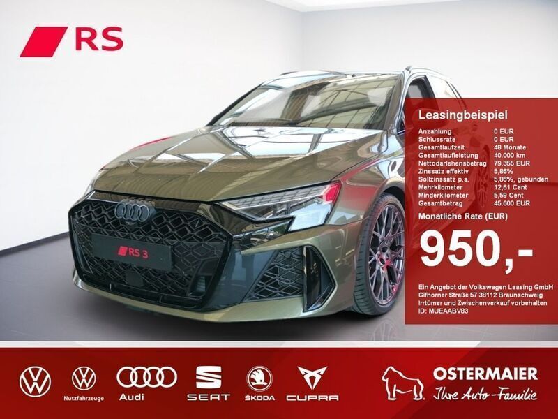 Oakgrün perleffekt audi exclusive Neu 2025 Audi RS3 Sportback Ambiente Kleinwagen | 80.990 € - Bild 1/2