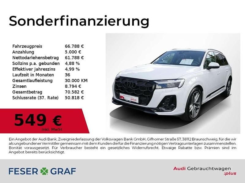 Gletscherweiß Gebraucht 2025 Audi Q7 S-Line SUV | 66.788 € (Superpreis) - Bild 1/2