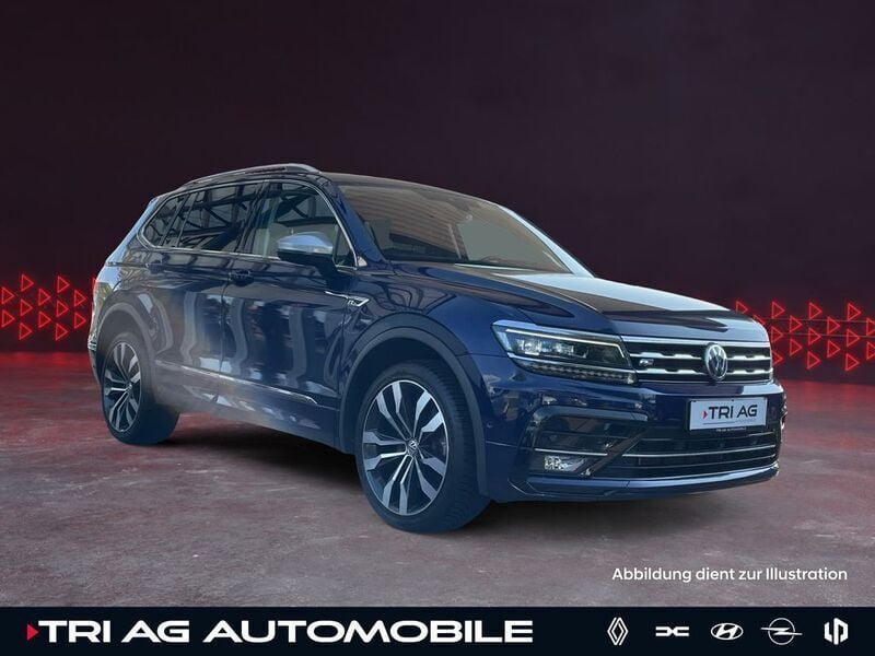 Atlantik blue metallic (metallic) Gebraucht 2021 VW Tiguan Allspace Highline SUV | 34.490 € (Guter Preis) - Bild 1/4
