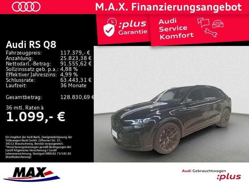 Mythosschwarz metallic Gebraucht 2024 Audi RS Q8 Ambiente SUV | 117.379 € (Guter Preis) - Bild 1/3