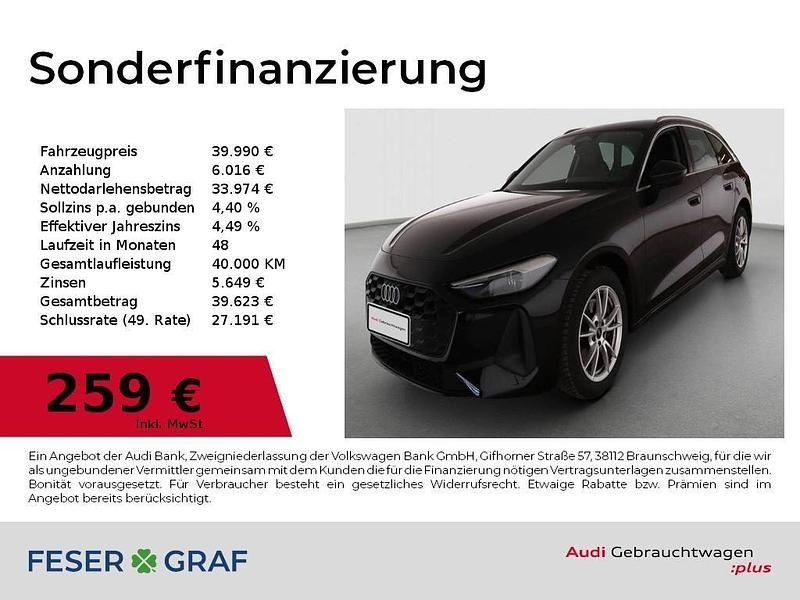 Mythosschwarz metallic Gebraucht 2025 Audi A5 Ambiente Kombi | 39.990 € (Superpreis) - Bild 1/4