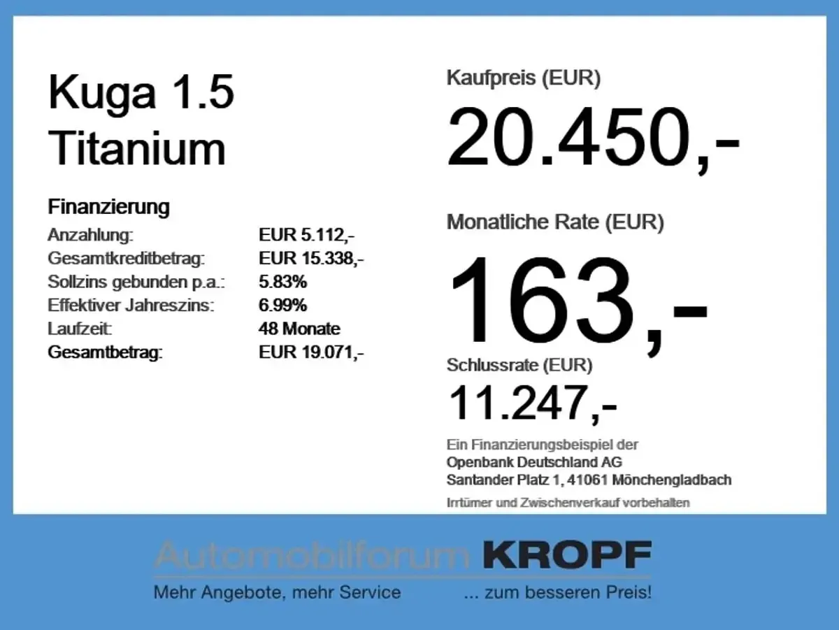 Gebraucht Ford Kuga Titanium 150 PS (110 kW) 2023 Solarsilber SUV