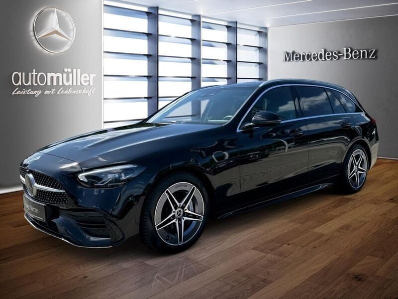 Unilack schwarz Gebraucht 2024 Mercedes C220 AMG Limousine | 43.980 € (Fairer Preis) - Bild 1/4