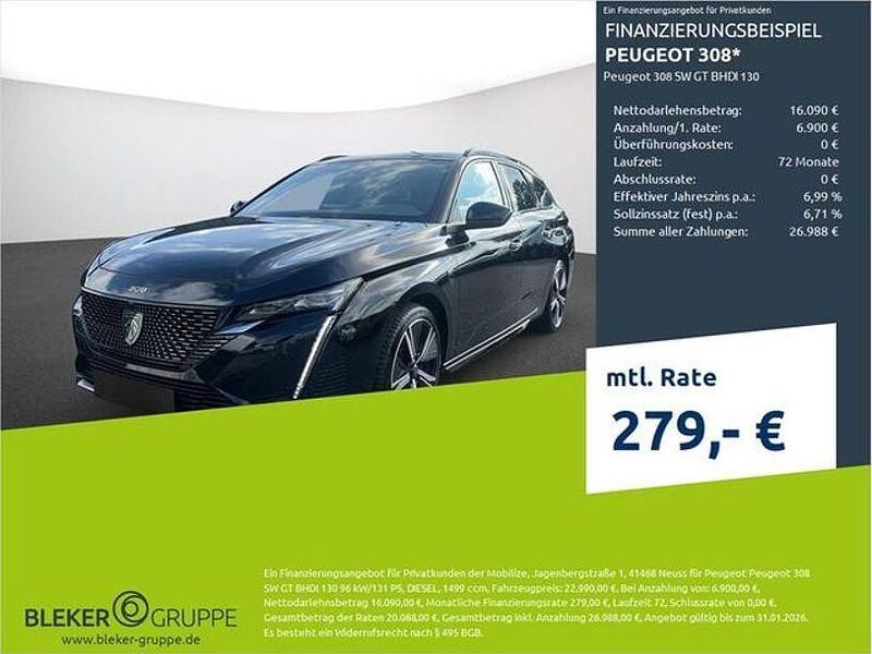 Lackierung schwarz perla nera/typ aussenverkleidung metalliclackierung Gebraucht 2022 Peugeot 308 GT Kombi | 22.390 € (Etwas zu teuer) - Bild 1/3