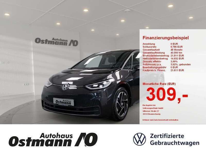Mangangrau metallic Gebraucht 2021 VW ID.3 Pro Performance Kleinwagen | 19.890 € (Fairer Preis) - Bild 1/4