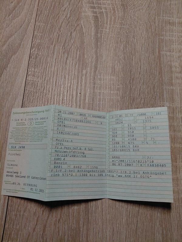 Gebraucht Opel Meriva 101 PS (74 kW) 2007 Grau Van / Kleinbus