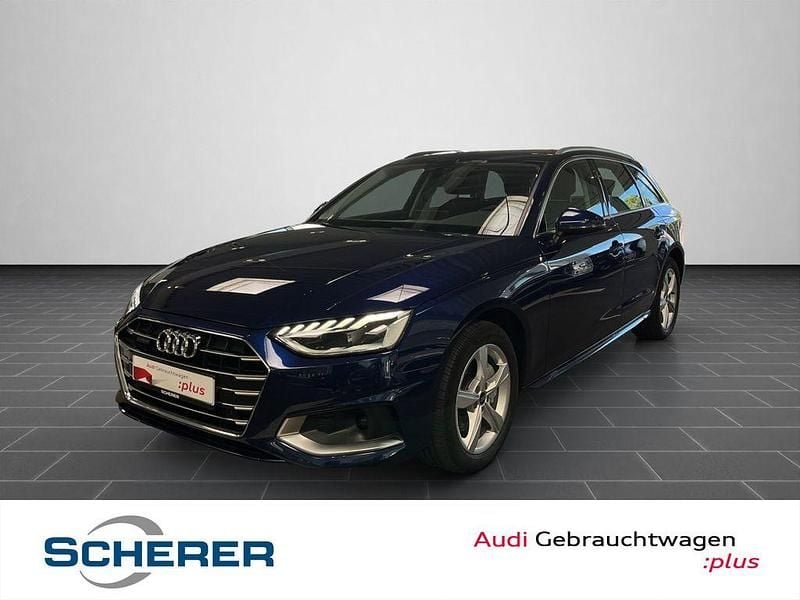 Navarrablau metallic (metallic) Gebraucht 2021 Audi A4 Advanced Plus Limousine | 24.490 € (Guter Preis) - Bild 1/4